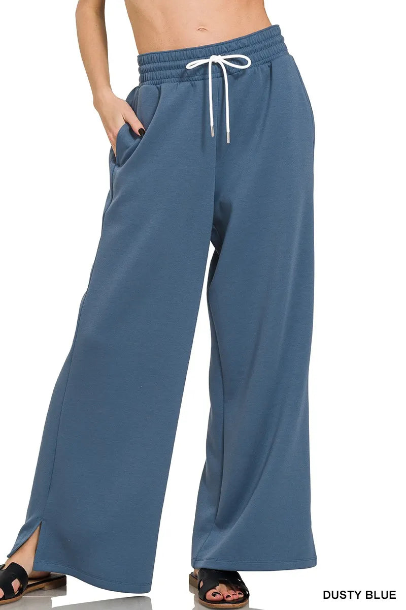 Zenana Scuba Drawstring Pants Easy Apparels
