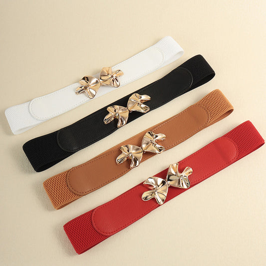Alloy Buckle Elastic Belt Easy Apparels