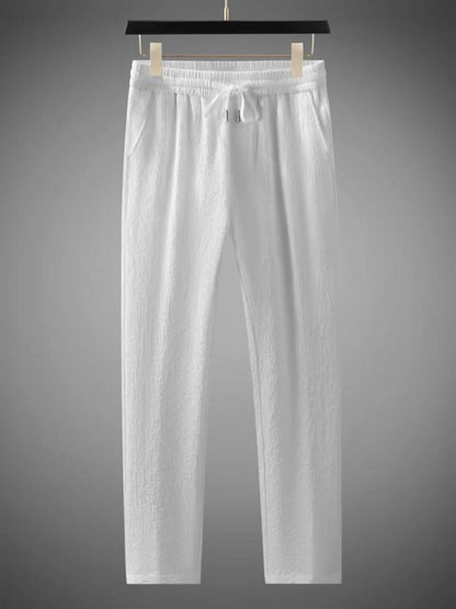 Men's Plus Size Button Up Short Sleeve Top and Pants Set Easy Apparels