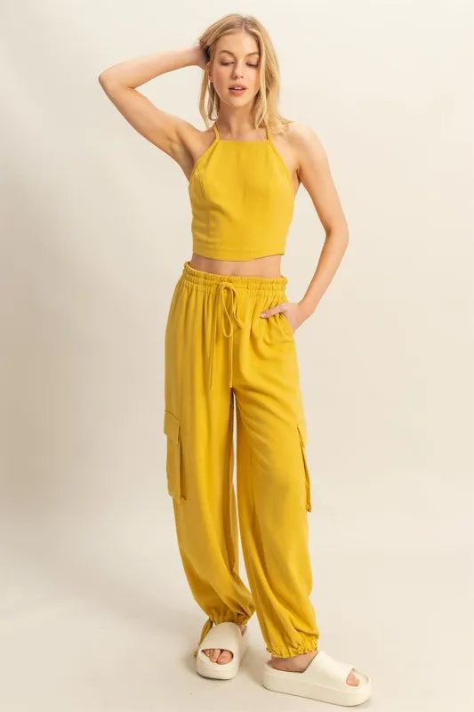 HYFVE Crop Top and Cargo Pants Set Easy Apparels