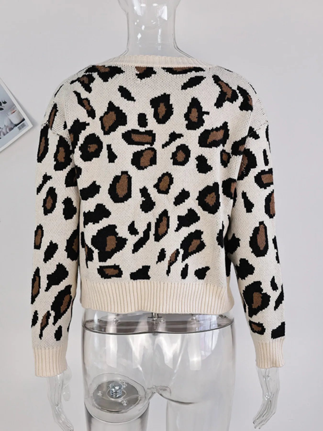 Leopard Tie Front Cardigan Easy Apparels