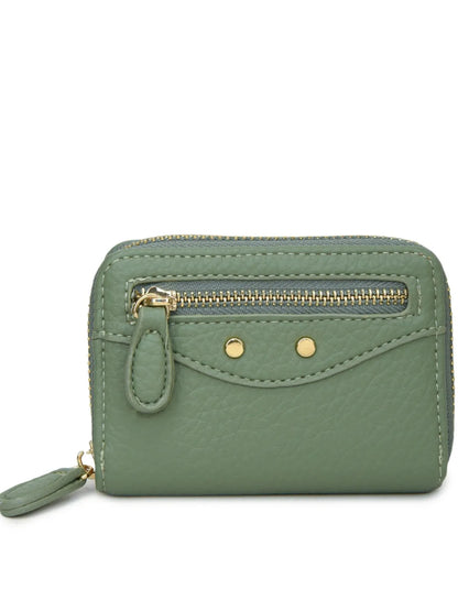 PU Leather Solid Color Card Case Easy Apparels