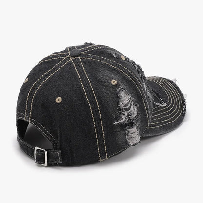 Distressed Adjustable Cotton Baseball Cap Easy Apparels