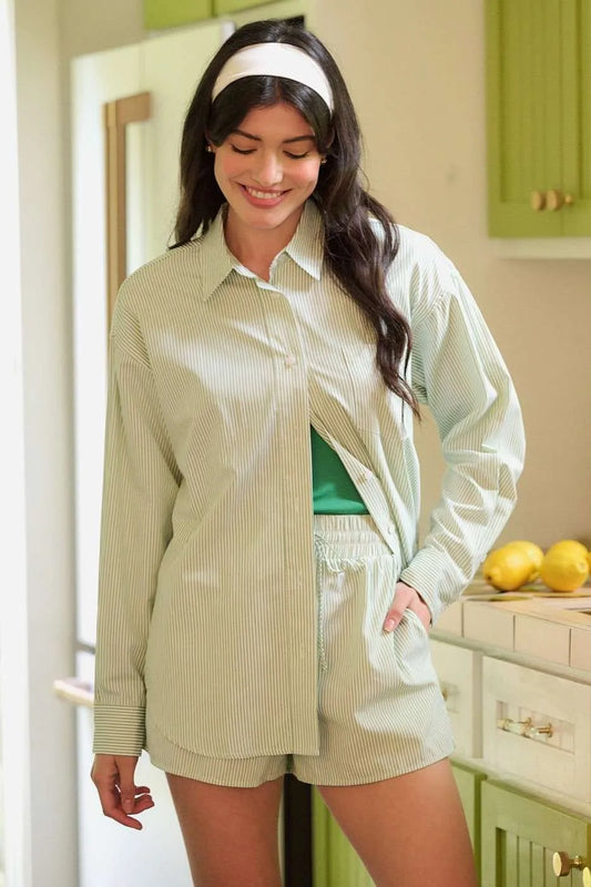 Mittoshop Striped Shirt and Shorts Set Easy Apparels