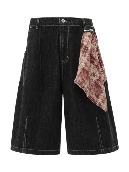 Men's Loose Fit Denim Shorts Black Easy Apparels