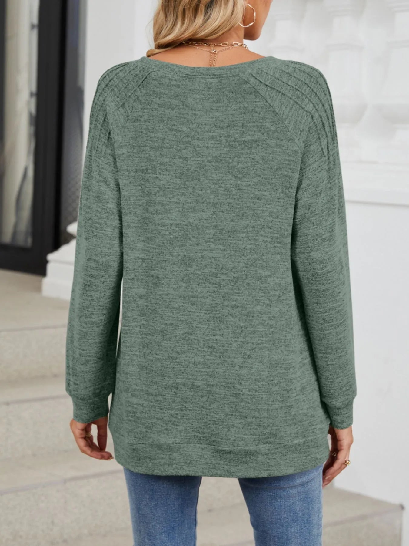 Trendsi Round Neck Long Sleeve T-Shirt