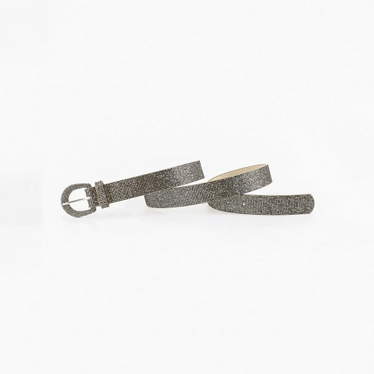 Sequin PU Leather Belt Khaki Easy Apparels