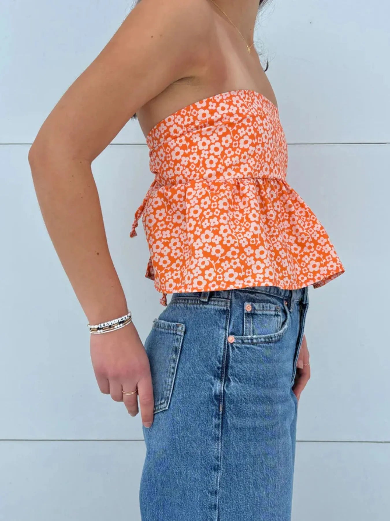 Trendsi Tie Back Tube Top
