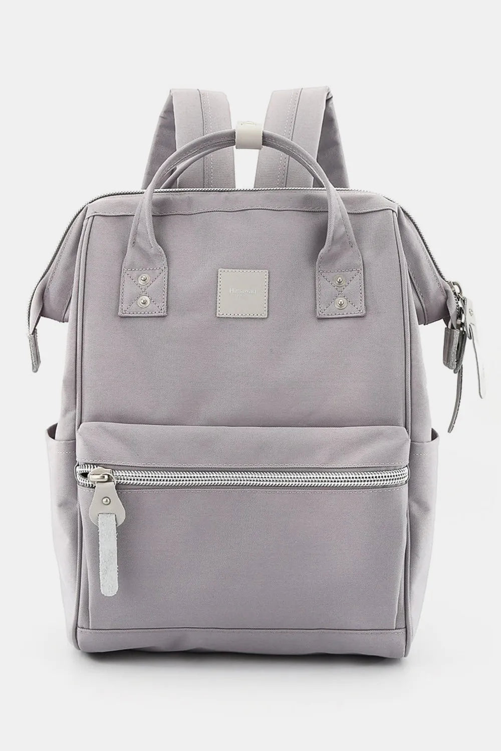 Himawari Water Resistant Canvas Backpack Bag with Side Pockets Gray One Size Easy Apparels