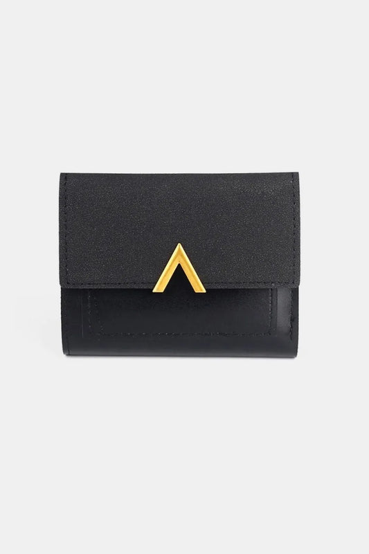 Zenana Compact Trifold Wallet Black One Size Easy Apparels