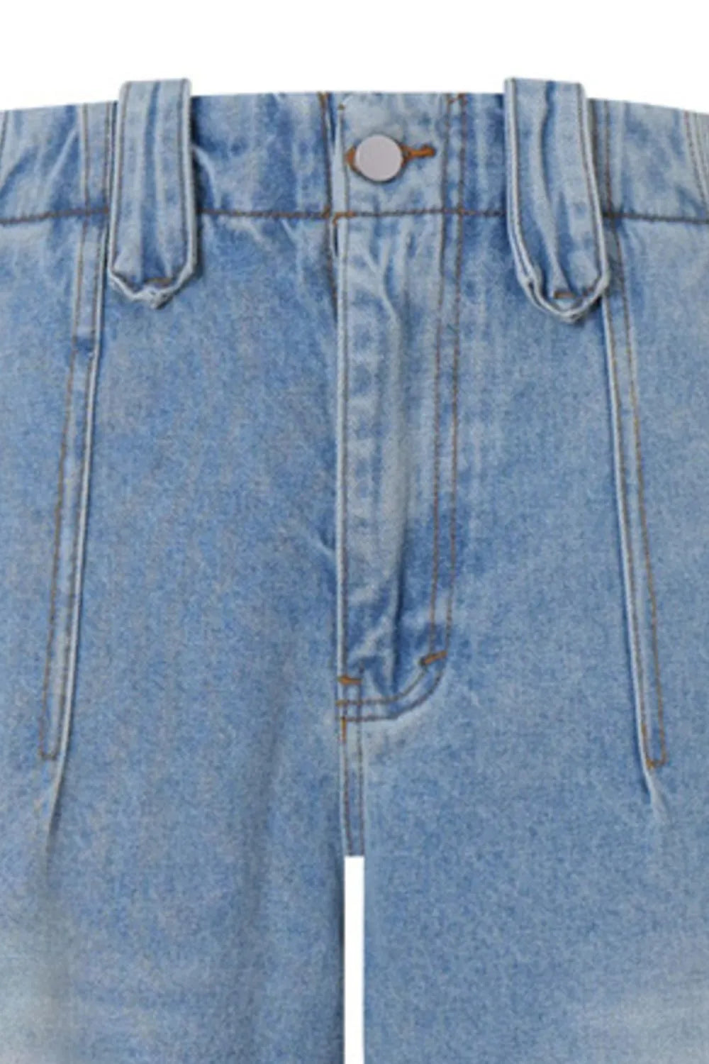 Men's High-Waisted Wide Leg Denim Shorts Easy Apparels