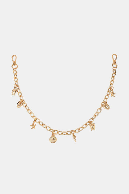 Sea Element Charm Iron Chain Belt Gold One Size Easy Apparels
