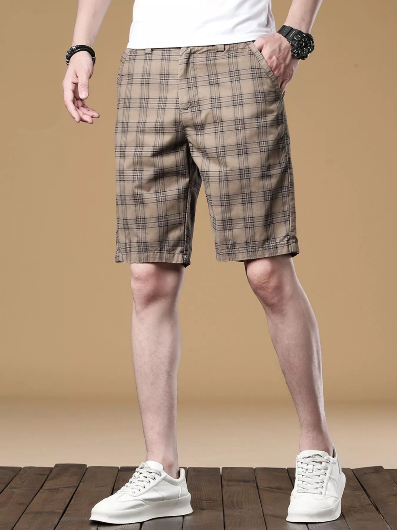 Men's Plaid Casual Shorts Easy Apparels