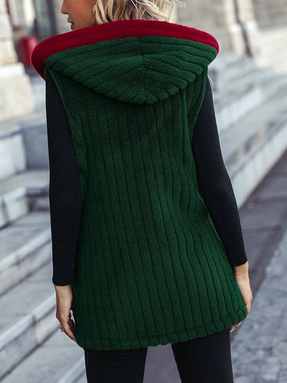 Santa Open Front Hooded Vest Coat Easy Apparels