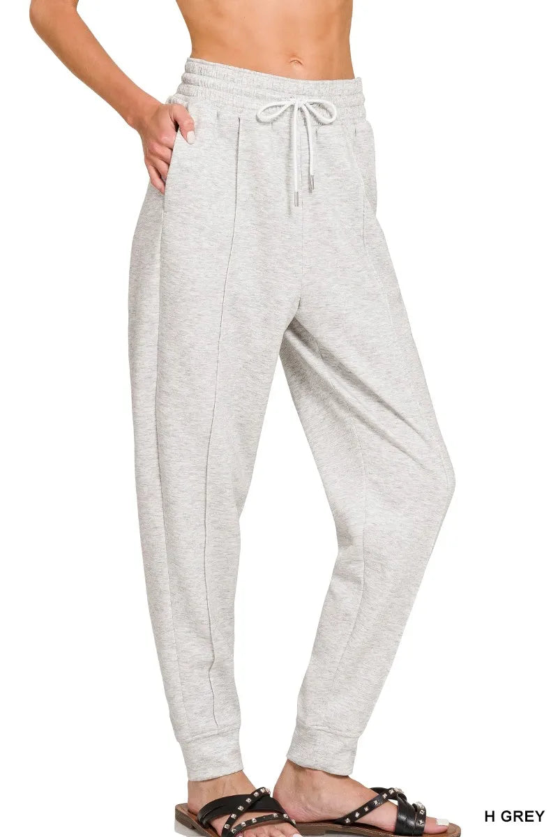 Zenana Drawstring Sweatpants with Pockets H GREY Easy Apparels
