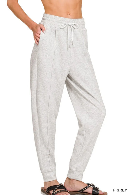 Zenana Drawstring Sweatpants with Pockets H GREY Easy Apparels