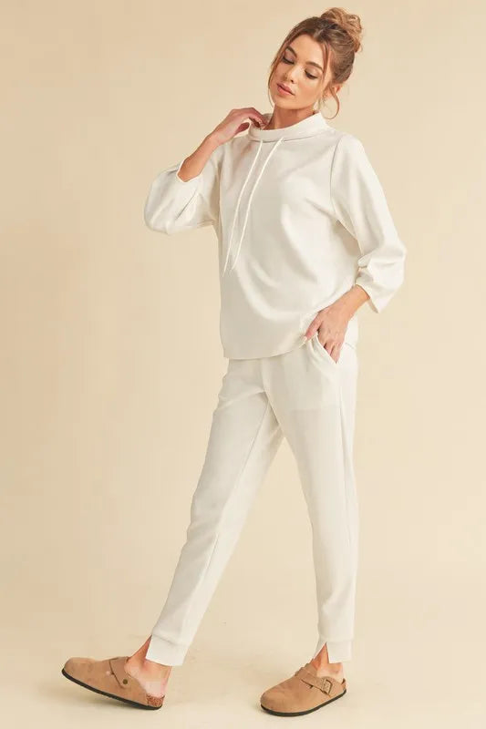 Aemi + Co Elastic Waist Joggers with Pockets Easy Apparels