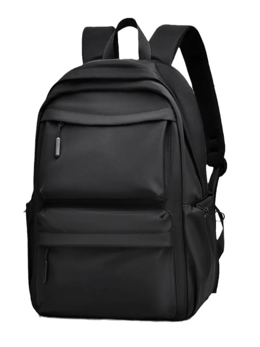 Multi Pocketed Adjustable Strap Backpack Bag Black One Size Easy Apparels
