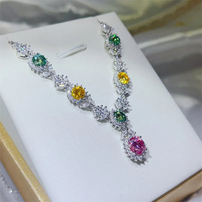 3.5 Carat Moissanite 925 Sterling Silver Necklace Easy Apparels
