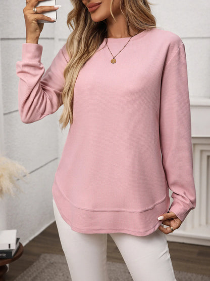 Trendsi Long Sleeve Round Neck T-Shirt