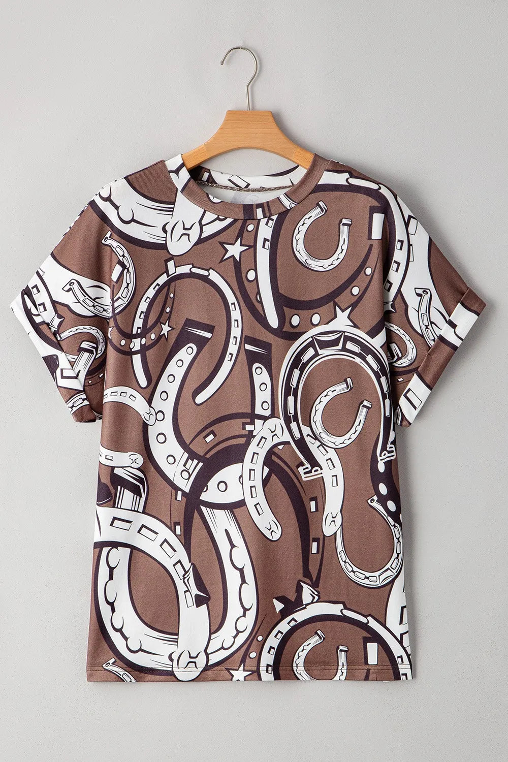 Trendsi Printed Round Neck Short Sleeve T-Shirt
