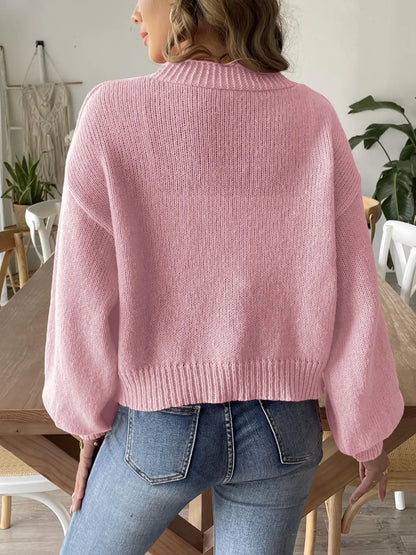 Pearl Open Front Long Sleeve Cardigan Easy Apparels