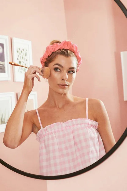 Lime 'N' Chili Gingham Ruffle Trim Cami and Shorts Pajama Set Easy Apparels