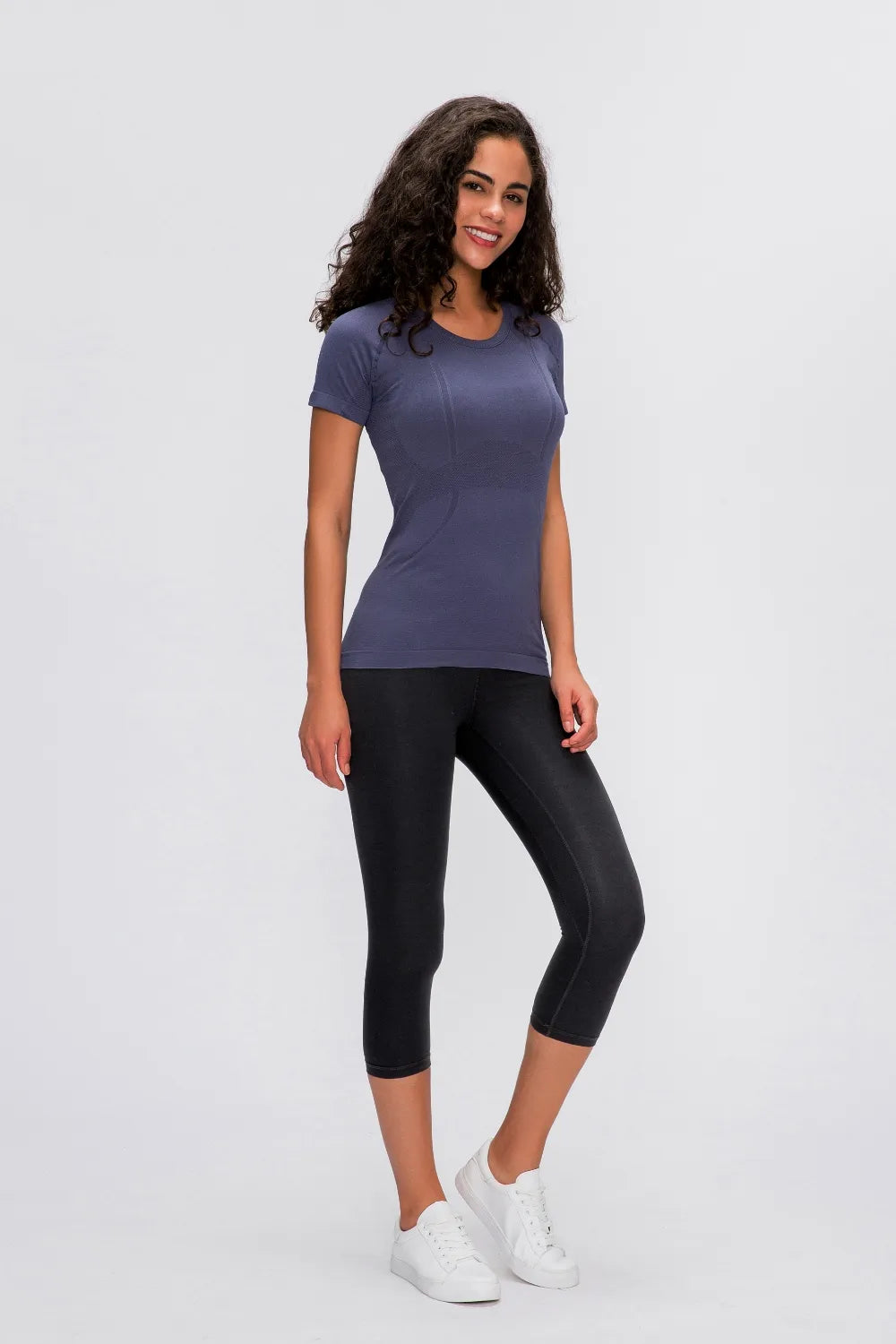 Millennia Round Neck Short Sleeve Active T-Shirt Easy Apparels