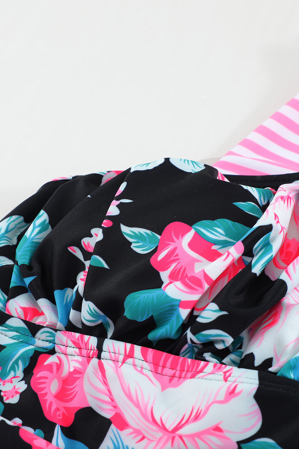 Mixed Print Tie-Back Two-Piece Swimsuit Easy Apparels