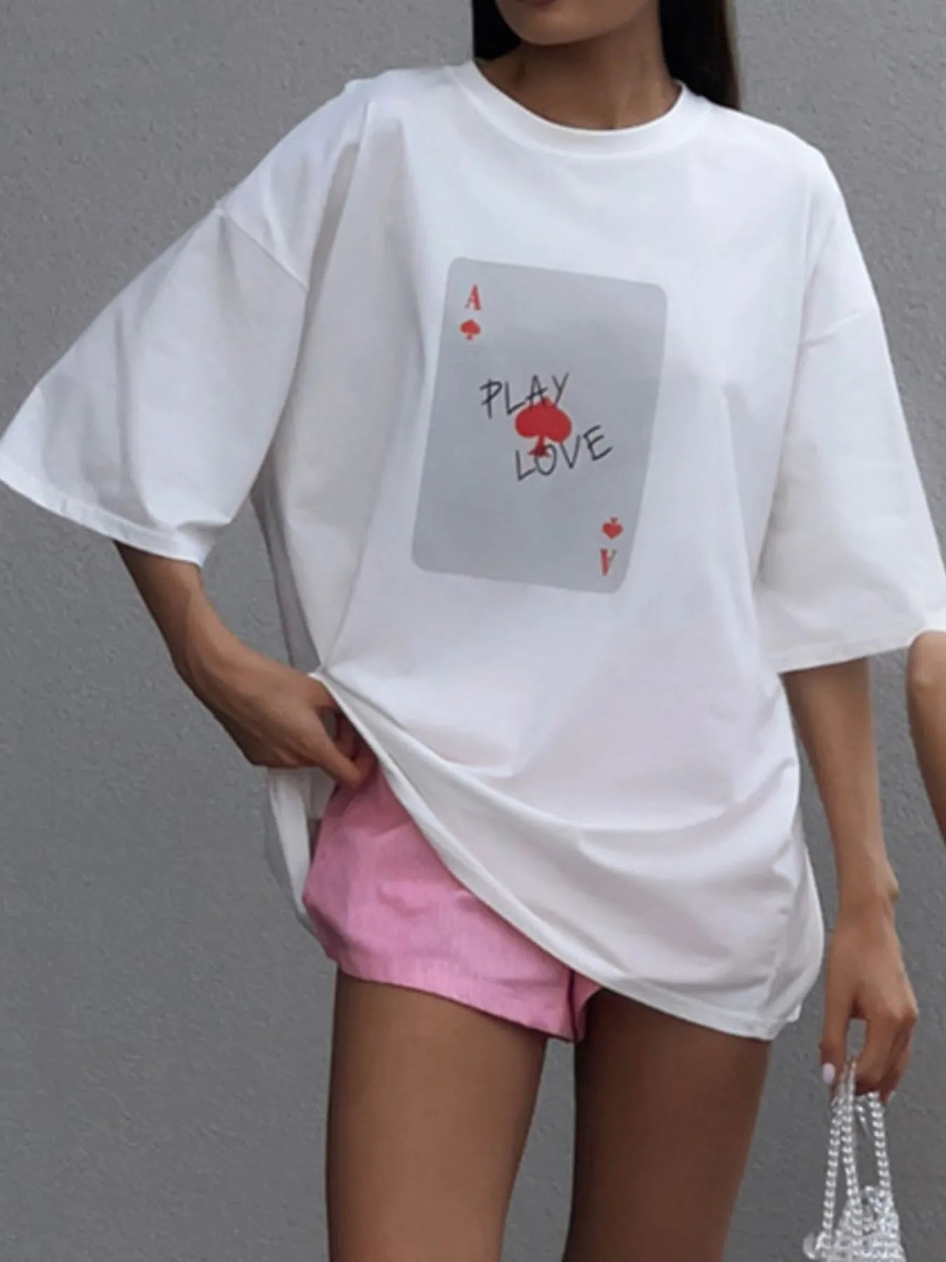 Trendsi Graphic Round Neck Half Sleeve T-Shirt
