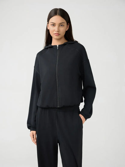Millennia Zip Up Dropped Shouder Active Hooded Easy Apparels