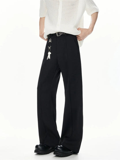 Men's Full Size High-Waisted Wide-Leg Pants Plus Size Easy Apparels