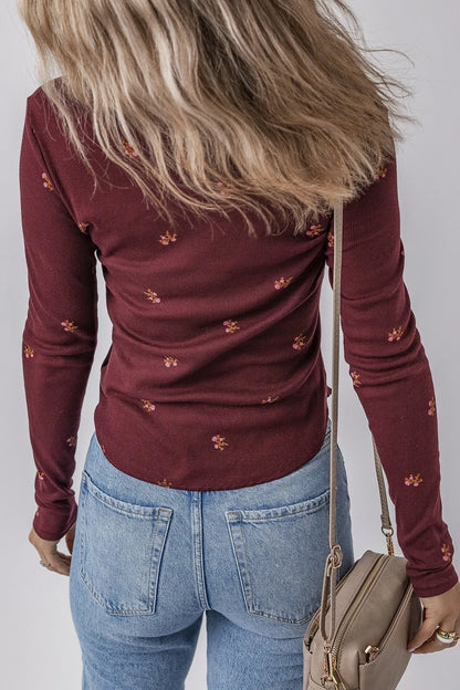 Trendsi Floral Long Sleeve T-Shirt
