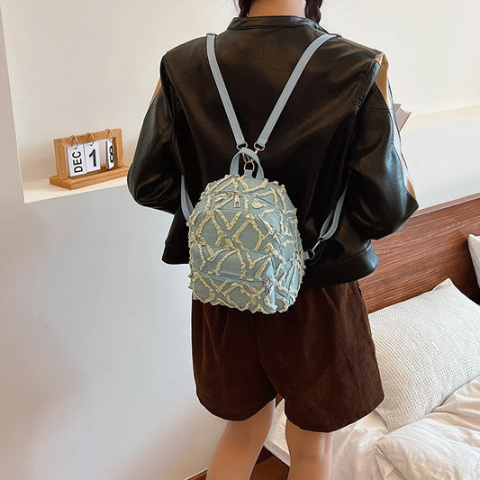 Fringe Edge Mini Backpack Bag Easy Apparels
