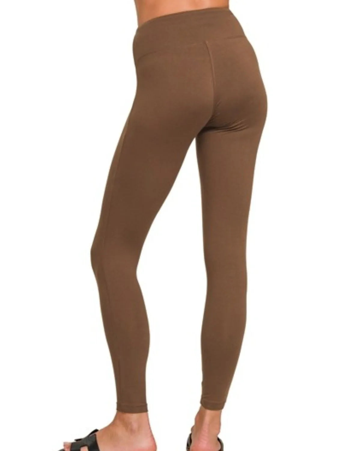 Zenana Microfiber Waistband Leggings Easy Apparels