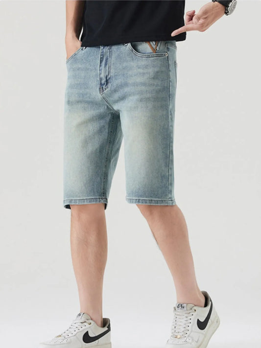 Men's Pocketed Wash Casual Denim Shorts Easy Apparels