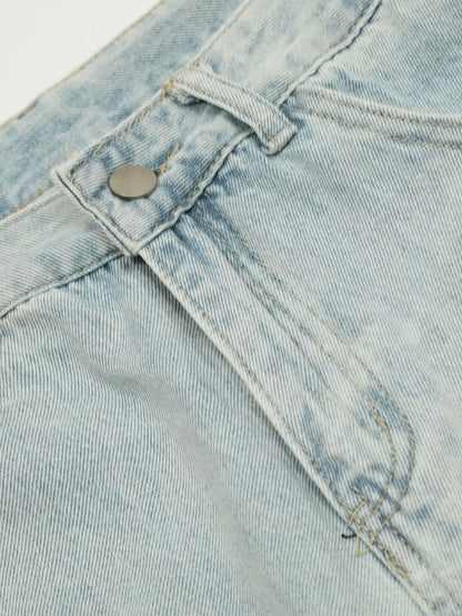 Men's Wide Leg Cargo Denim Shorts Easy Apparels