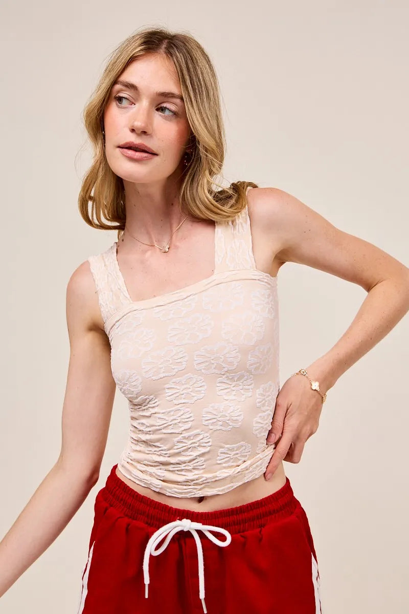 Trendsi SO ME Two Tone Floral Seamless Tank Top