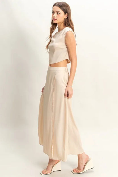 HYFVE Sleeveless Top and Maxi Skirt Set Easy Apparels