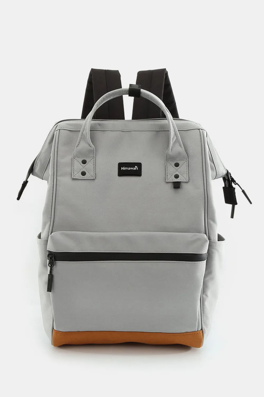 Himawari Waterproof Canvas Travel Backpack Bag with USB Port Gray One Size Easy Apparels