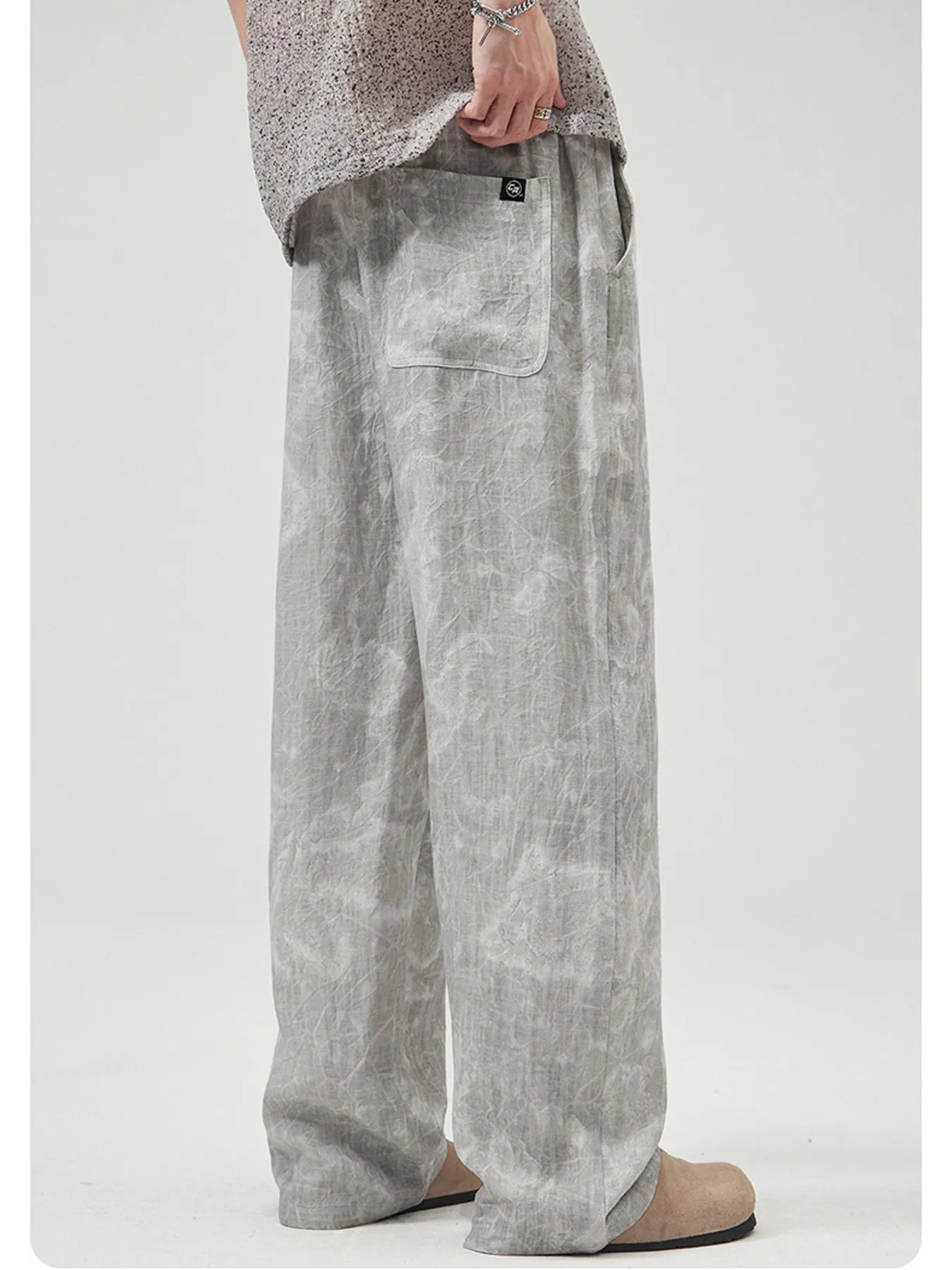 Men's Full Size Drawstring Wide Leg Breathable Pants Plus Size Easy Apparels