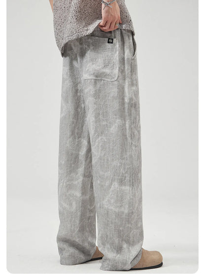 Men's Full Size Drawstring Wide Leg Breathable Pants Plus Size Easy Apparels