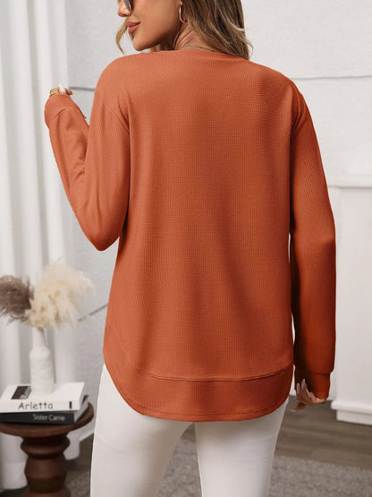 Trendsi Long Sleeve Round Neck T-Shirt