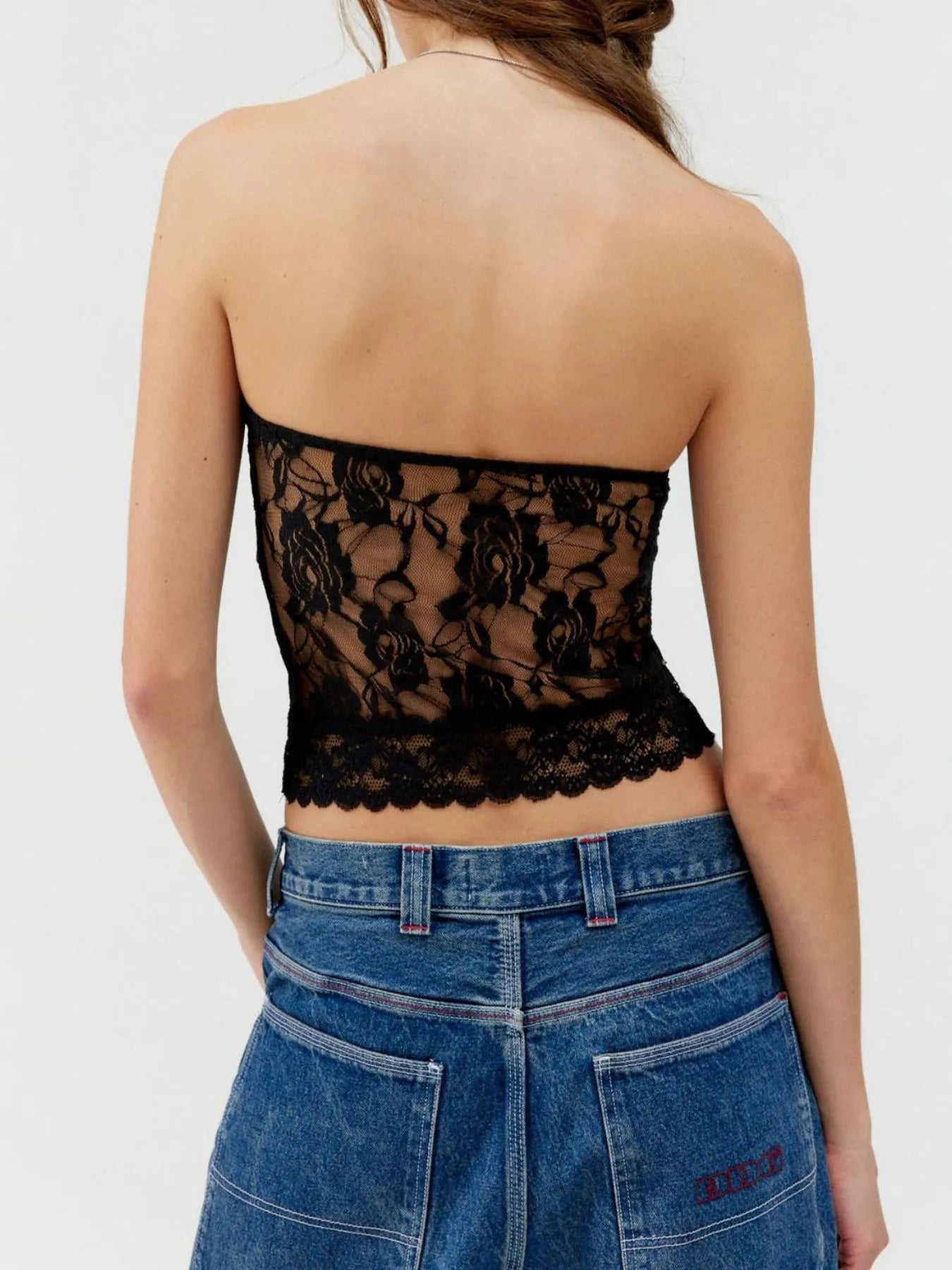 Trendsi Lace Strapless Tube Top
