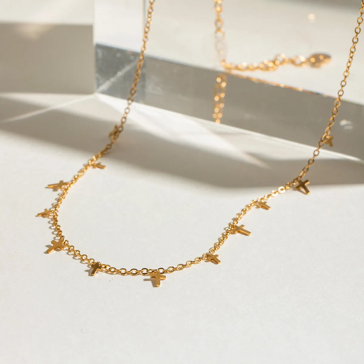 18K Gold-Plated Cross Necklace Easy Apparels