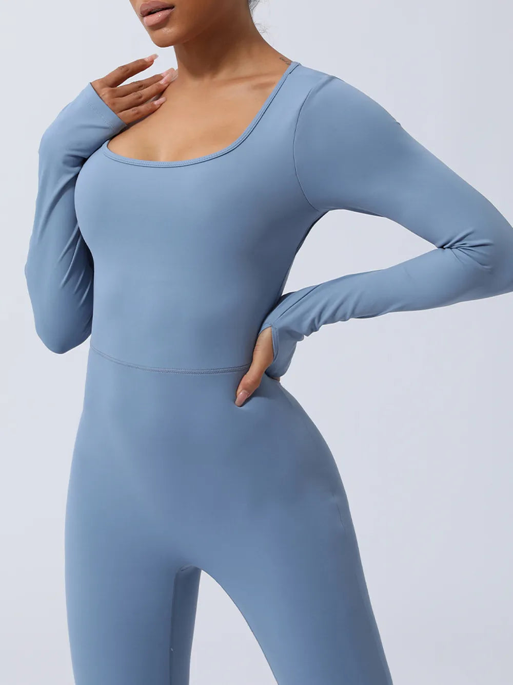 Twisted Backless Long Sleeve Jumpsuit Easy Apparels