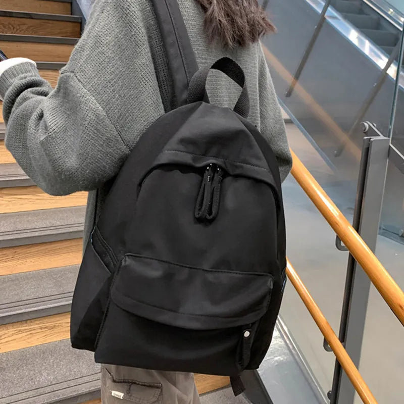 Zip Cotton Backpack Bag Easy Apparels