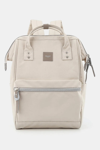 Himawari Water Resistant Canvas Backpack Bag with Side Pockets Beige One Size Easy Apparels