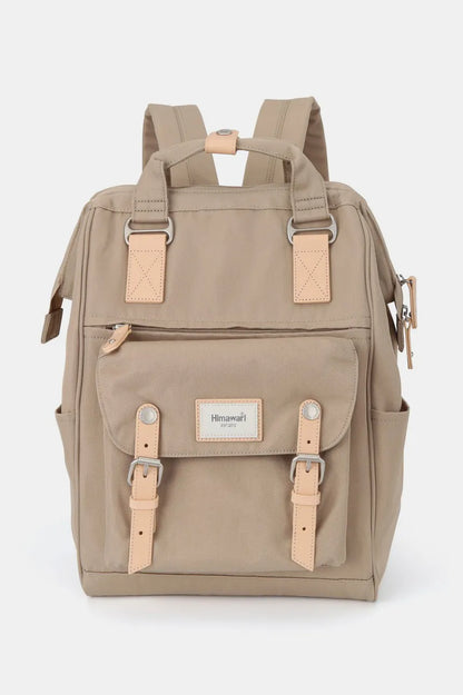Himawari Waterproof Nylon Backpack Bag with Handles Khaki One Size Easy Apparels