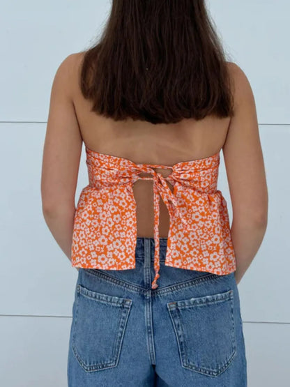 Trendsi Tie Back Tube Top